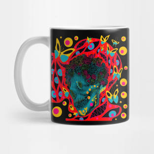 dark catrina calavera in homunculus art butterfly ecopop Mug